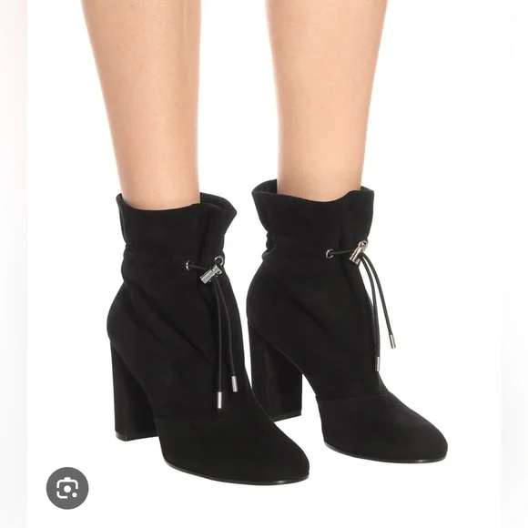 GIANVITO ROSSI Maeve Grey suede ankle boots Size 37 6.5 - Picture 2 of 7